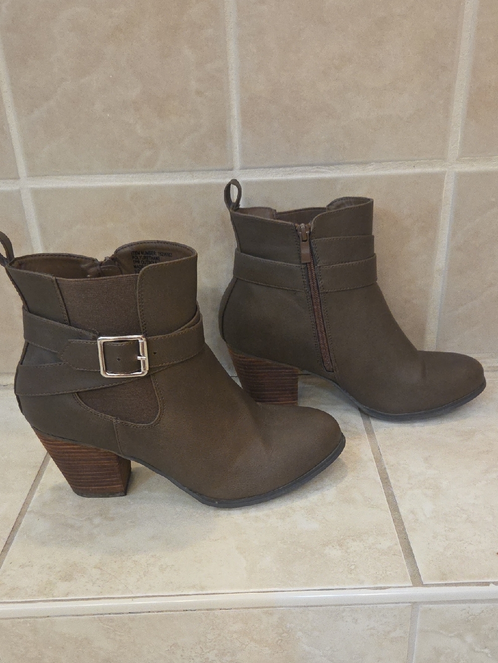 torrid Dark Brown Ankle Booties with Buckle